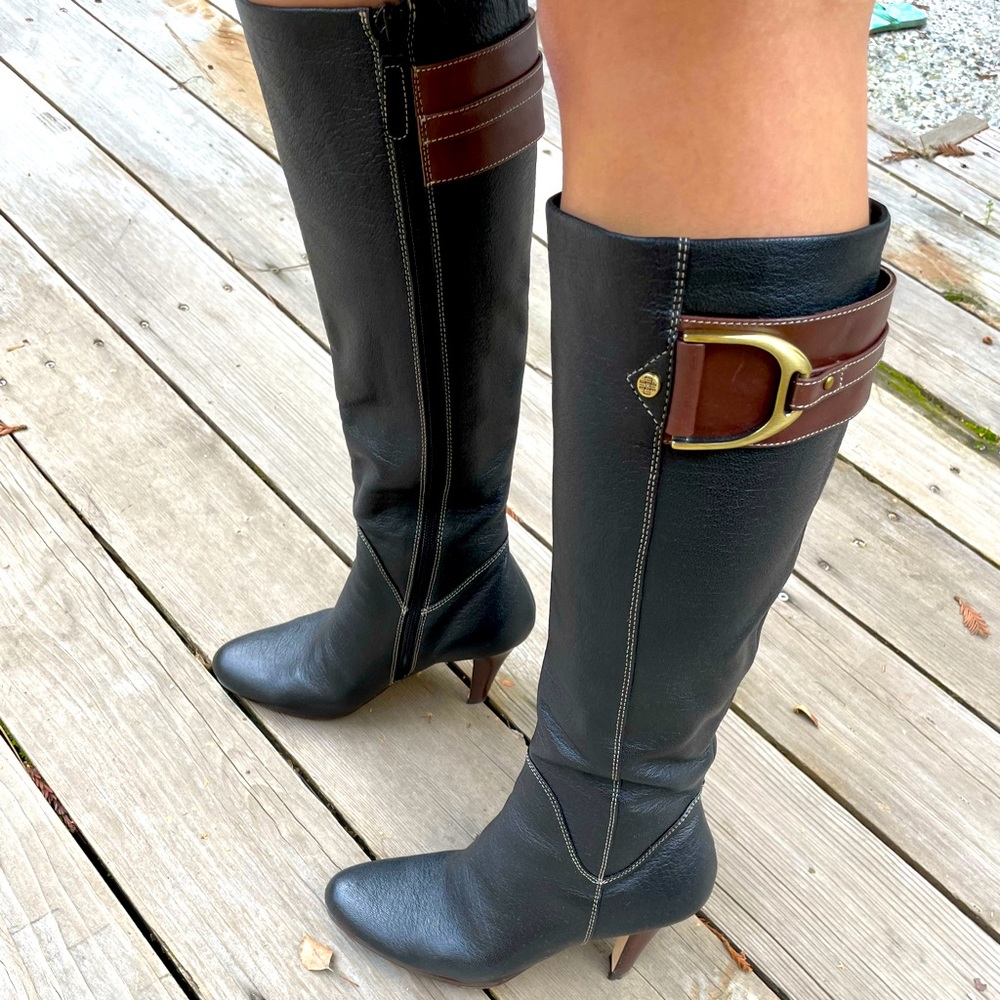 Heeled knee high boots